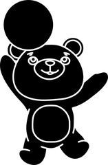 Cute bear vector illustration