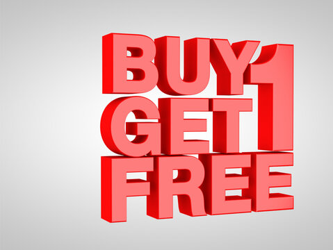 Buy 1 Get 1 Sale Banner with Bold Orange Promotional Text