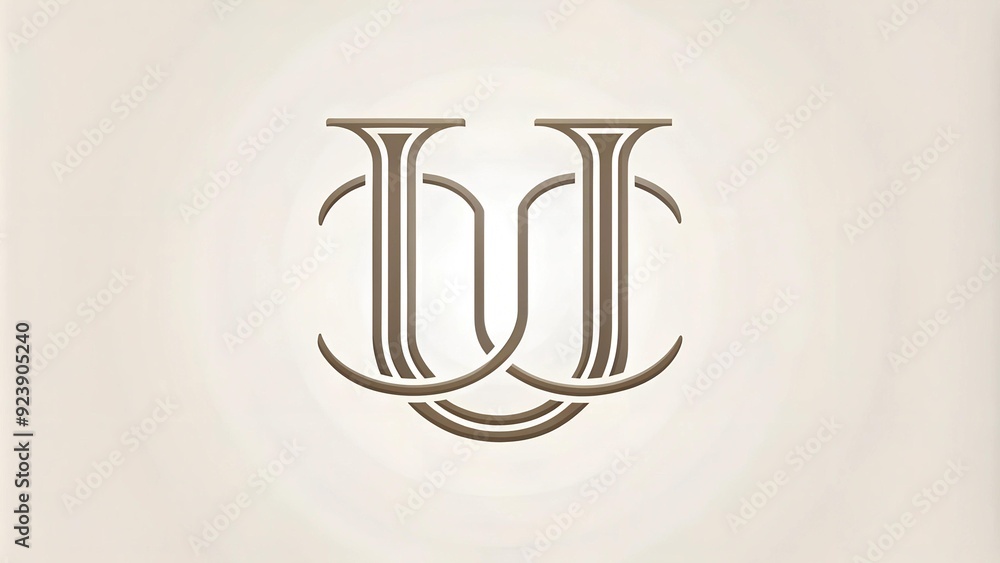 Poster sophisticated uc logo with serif font and subtle embellishments generative ai