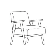 Hand Drawn Chair Drawing Illustration