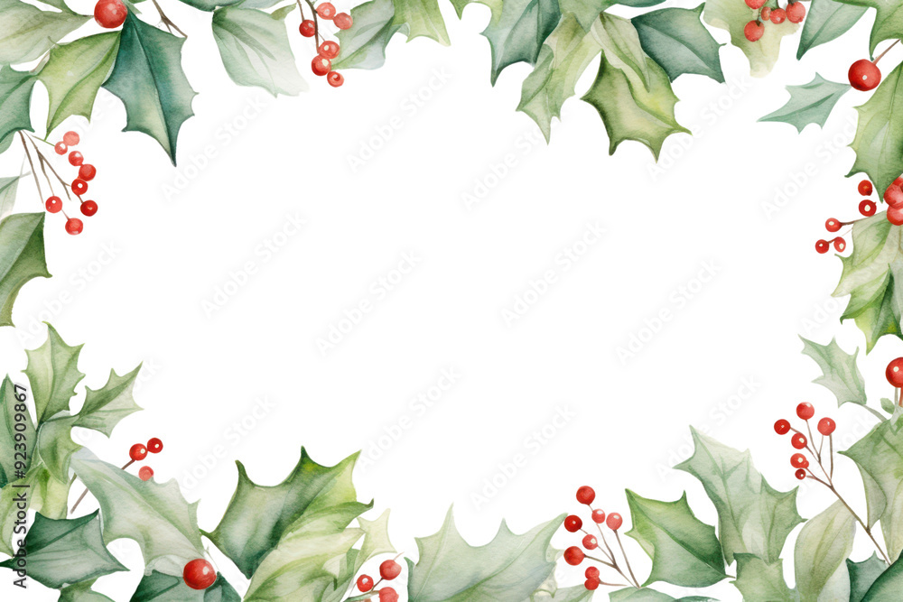 Sticker png vibrant holly border pattern plant leaf.