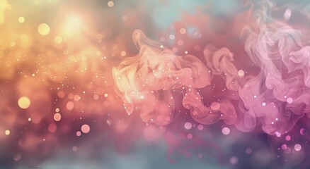 Colorful Swirling Smoke Pattern in Soft Pastel Hues