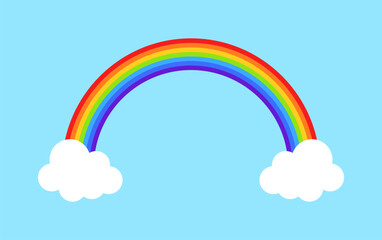 Rainbow icon. Flat style. Vector icon.