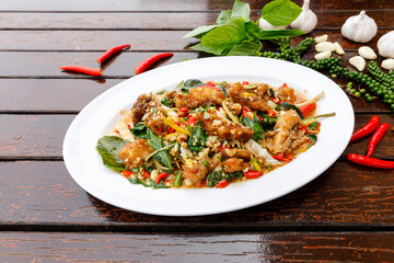Spicy grouper fish fried- Asian food style