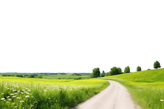 PNG countryside path border, transparent background