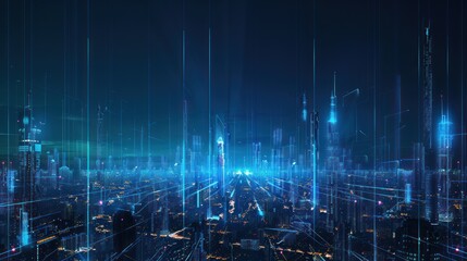 Digital Cityscape: A Futuristic Vision of Urban Connectivity