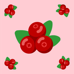 cranberry fruit seamless for pattern fabric, simple cranberry fruit cute repeat in square background, illustration fruit pattern wallpaper