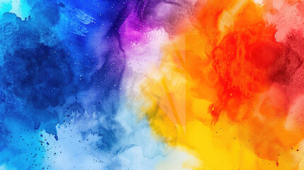 Fototapeta premium Vibrant Color Gradient Rendering Showcases a Dreamy Watercolor Texture Background, Perfect for Creative Design Concepts and Artistic Expressions