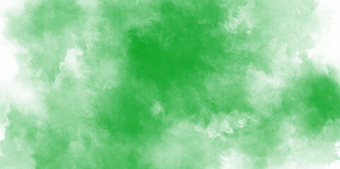 Abstract background of chaotically mixing puffs of green smoke on a white background  empty space with grainy noise texture and color gradient, grungy shine effect, digital art .