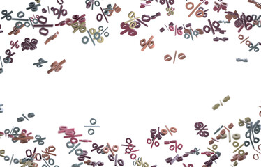 percent rain shopping digital in 3d.