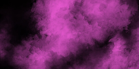 Berry Fog or smoke color isolated background for effect, text or copy space.  Pink powder explosion on black background. Royalty high-quality free stock of Vibrant colors spectrum.