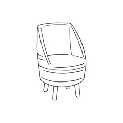 Hand Drawn Chair Drawing Illustration