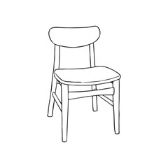 Hand Drawn Chair Drawing Illustration