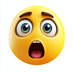 Shocked face emoji with wide eyes and open mouth 