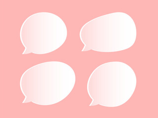 Cute Speech Bubble of dialogue 3d 6