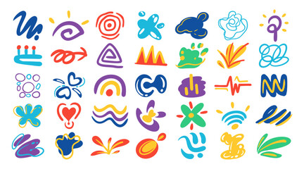 hand drawn Abstract Shapes Illustration