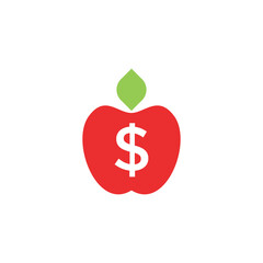 logo apple dollar,fruit red &green,