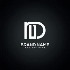 Obraz premium ND DN Alphabet Letter logo design. Initial Vector Symbol.