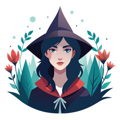 friendly title: "Realistic Witch High Definition Art - Vector SVG Illustration for Cricut and Silhouette