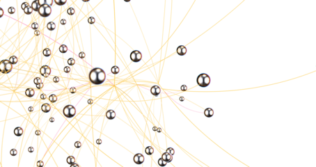 Falling cyber particles. Big data stream. 3d