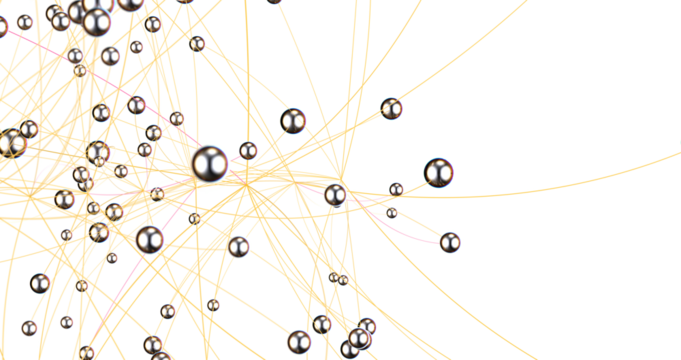 Falling cyber particles. Big data stream. 3d