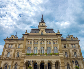 facade of the old city hall, Liberty Square, Novi Sad, Vojvodina, Serbia