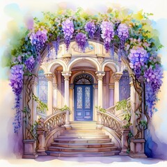 Naklejka premium Charming Wisteria