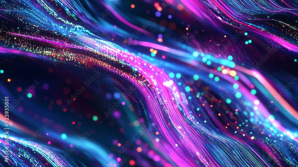 Poster explore the enchanting world of retro vhs scanlines and glitch aesthetics with this seamless pattern