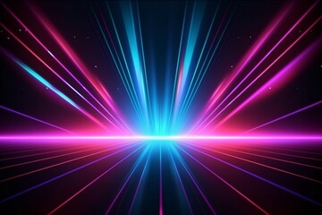 Abstract background with neon glowing lines. neon lights background with laser rays