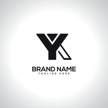 YK KY Abstract Monogram Letter Logo Design. Initial Vector Symbol.