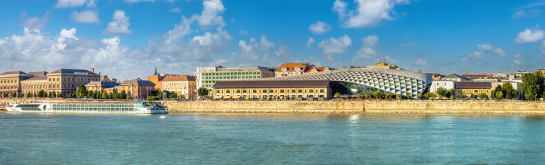 Naklejka premium The river front skyline of Pest, Budapest, Hungary