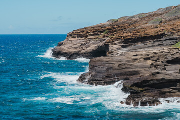 Lanai lookout, Southeast coast of Honolulu, Oahu, Hawaii. tuff