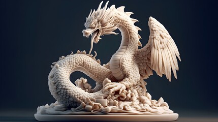 Obraz premium Chinese Dragon Overpowers American Eagle in Symbolic Economic Clash