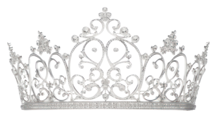 PNG Crown tiara white white background.