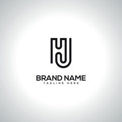 Obraz premium HJ JH Abstract Unique Letter Logo Design. Initial Vector Symbol.
