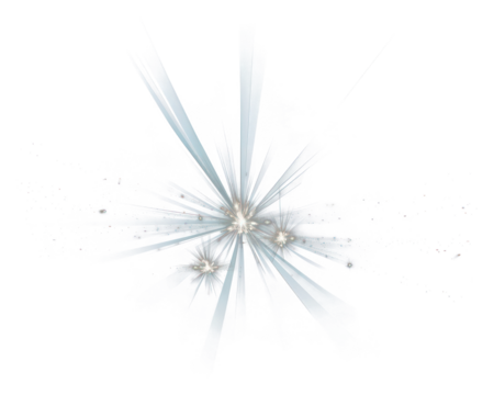 PNG Simple and minimal short and fews star rays streaking light astronomy lighting.