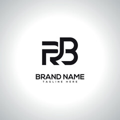 RB BR Abstract Unique Letter Logo Design. Initial Vector Symbol.