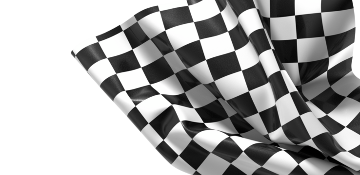 The checkered flag waves signifying the end of the race