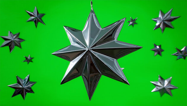  Falling Steel Star Animation- An animated sequence of a shimmering steel star falling again_1(269)