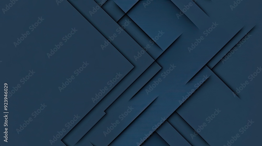 Poster a striking dark blue geometric background showcases diagonal lines with a minimalist design, highlig