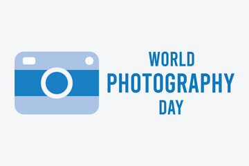 World Photography Day. Flat Design World Photography Day Concept