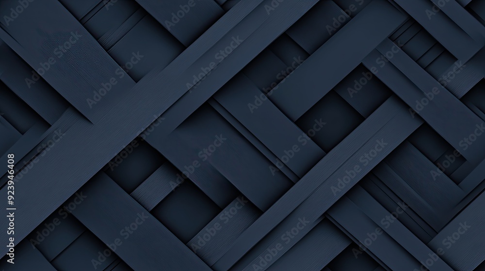 Poster a striking dark blue geometric background showcases diagonal lines with a minimalist design, highlig