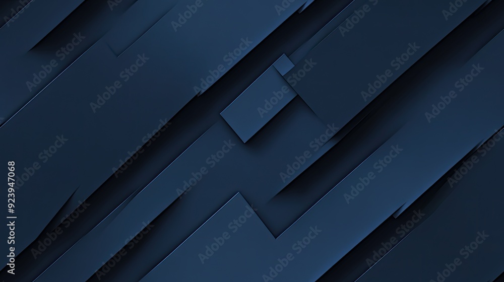 Poster a striking dark blue geometric background showcases diagonal lines with a minimalist design, highlig