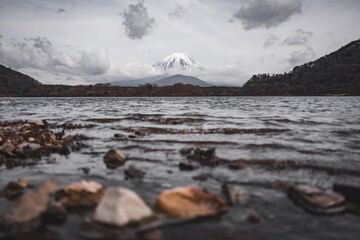 Mount Fuji view from Lake shoji