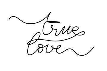 Hand written inspirational quote. One line inscription friends forever. Vector hand lettering line art 
