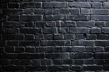 Obraz premium Perfect black brick wall as background or wallpaper or texture , ai