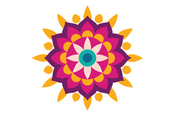 Colorful mandala in hand drawn style