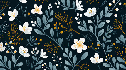 pattern, floral, flower, seamless, vector, wallpaper, design, ornament, decoration, illustration, art, leaf, vintage, texture, backdrop, decor, nature, element, plant, damask, spring, retro, drawing, 