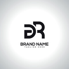 DR RD Alphabet Unique Letter Logo Design. Initial Vector Symbol.