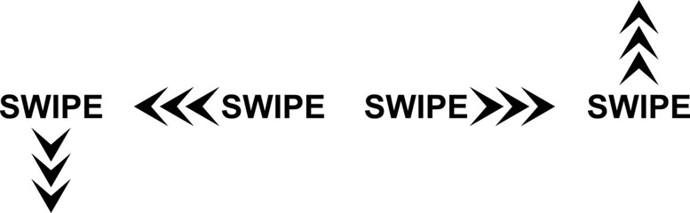 swipe icon set. vector illustration design.
